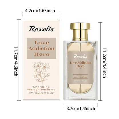 Roxelis 50ml Charming Women Perfume Long Lasting Floral Scent Dating Flirting Atmosphere Natural Fresh Glamour Body Mist Perfume