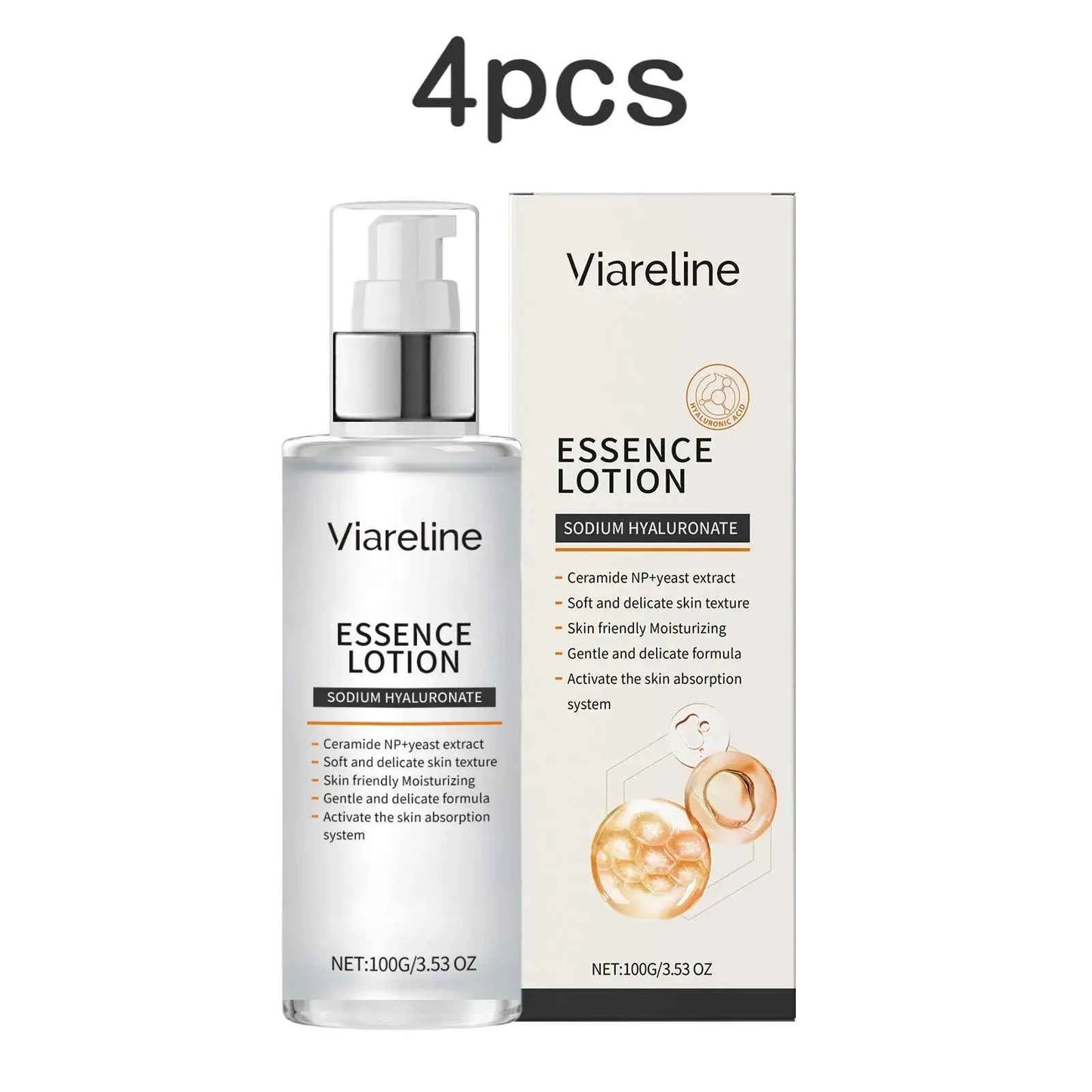 Viareline Moisturizing Facial Serum Set Nicotinamide Hyaluronic Acid Brighten Skin Facial Tighten Reduce Wrinkles Soften Serum