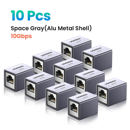 UGREEN RJ45 Connector 10Gbps Network Extender Extension for Cat8 Cat7 Cat6 Ethernet Cable Adapter Gigabit Female to Female