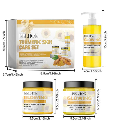 Turmeric Skincare Set Minimize Pores Anti-Aging Firming Skin Maintain Water Oil Balance Hydrating Moisturing Daily Facial Care - AMULET RING STORE