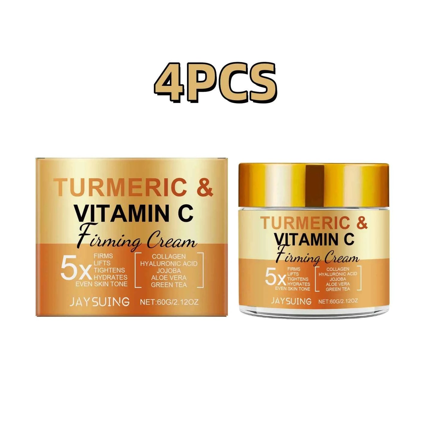 Turmeric Vitamin C Face Cream Anti Aging Skin Tighten Reduce Wrinkles Fine Lines Hydrate Nourish Skin Gentle Moisturizing Cream