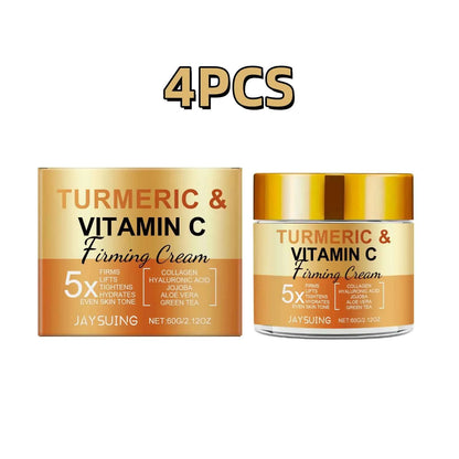 Turmeric Vitamin C Face Cream Anti Aging Skin Tighten Reduce Wrinkles Fine Lines Hydrate Nourish Skin Gentle Moisturizing Cream
