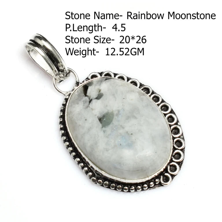 Genuine Labradorite Rutile Topaz Lapis Jasper  Pendant