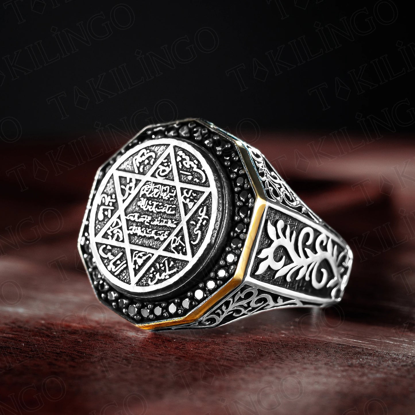 Seven Archangels Rings Seal Of Solomon Kabbalah Ring 925 Sterling Silver Triangle Star of David Amulet Ring