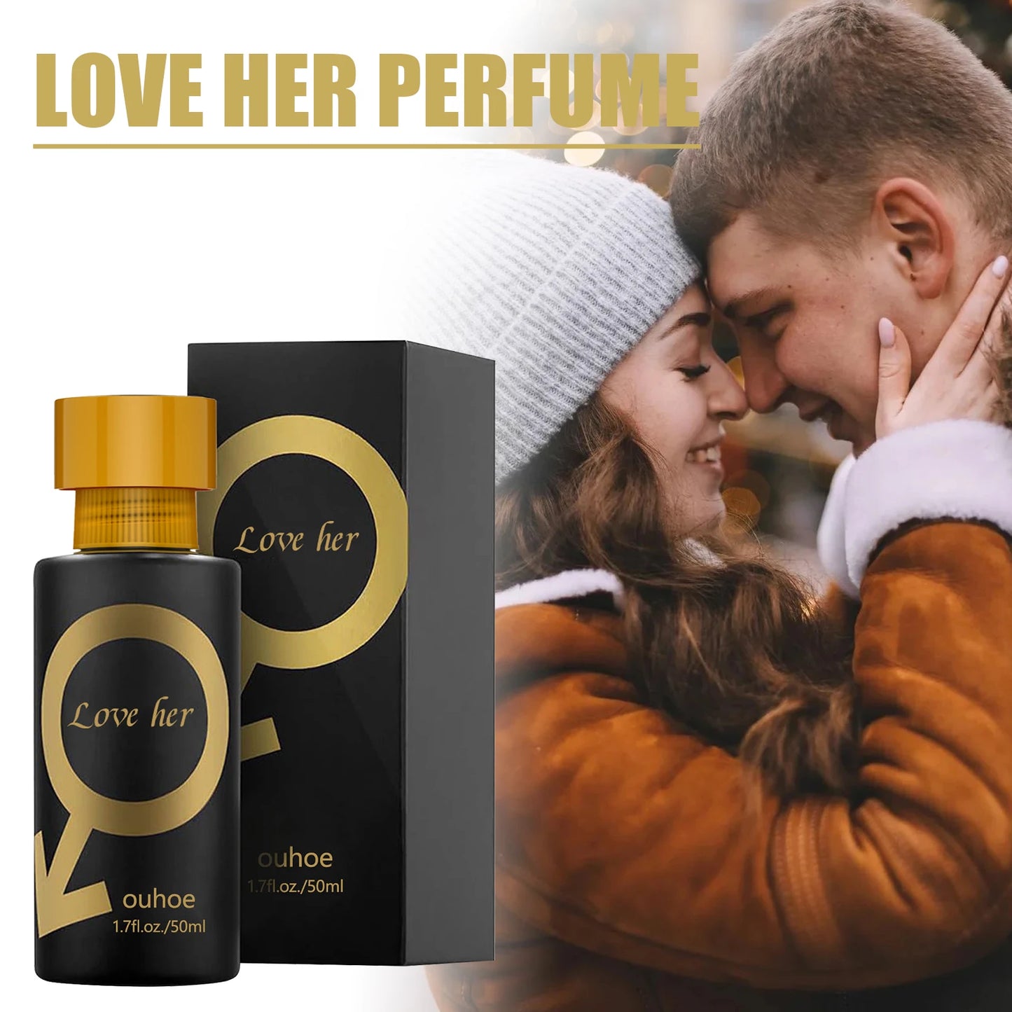 Ouhoe 50ml Pheromone Perfume Love Her Long Lasting Fragrance Refreshing Body Flirting Dating Deodorant Charming Perfume Spray