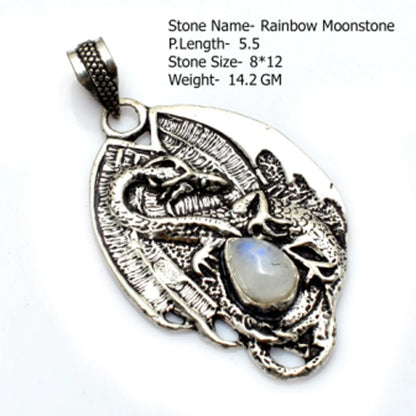 Genuine Labradorite Rutile Topaz Lapis Jasper  Pendant