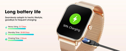 Karchilor 2025 Smartwatch, 1.85 High-Definition Large Screen, Women'S Fitness Tracker, Men'S Ip68 Waterproof, Sports Watch