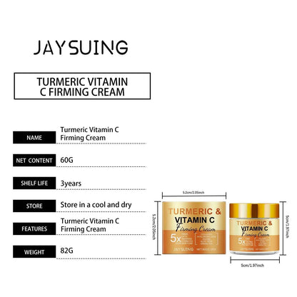 Turmeric Vitamin C Face Cream Anti Aging Skin Tighten Reduce Wrinkles Fine Lines Hydrate Nourish Skin Gentle Moisturizing Cream
