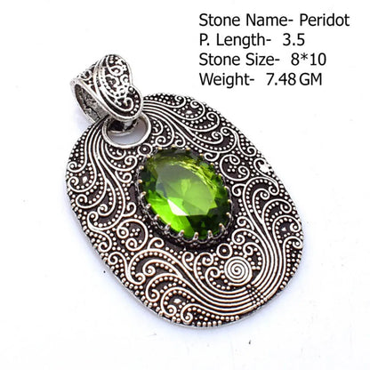 Genuine Labradorite Antique  Pendant Hand Made Women Jewelry Gift