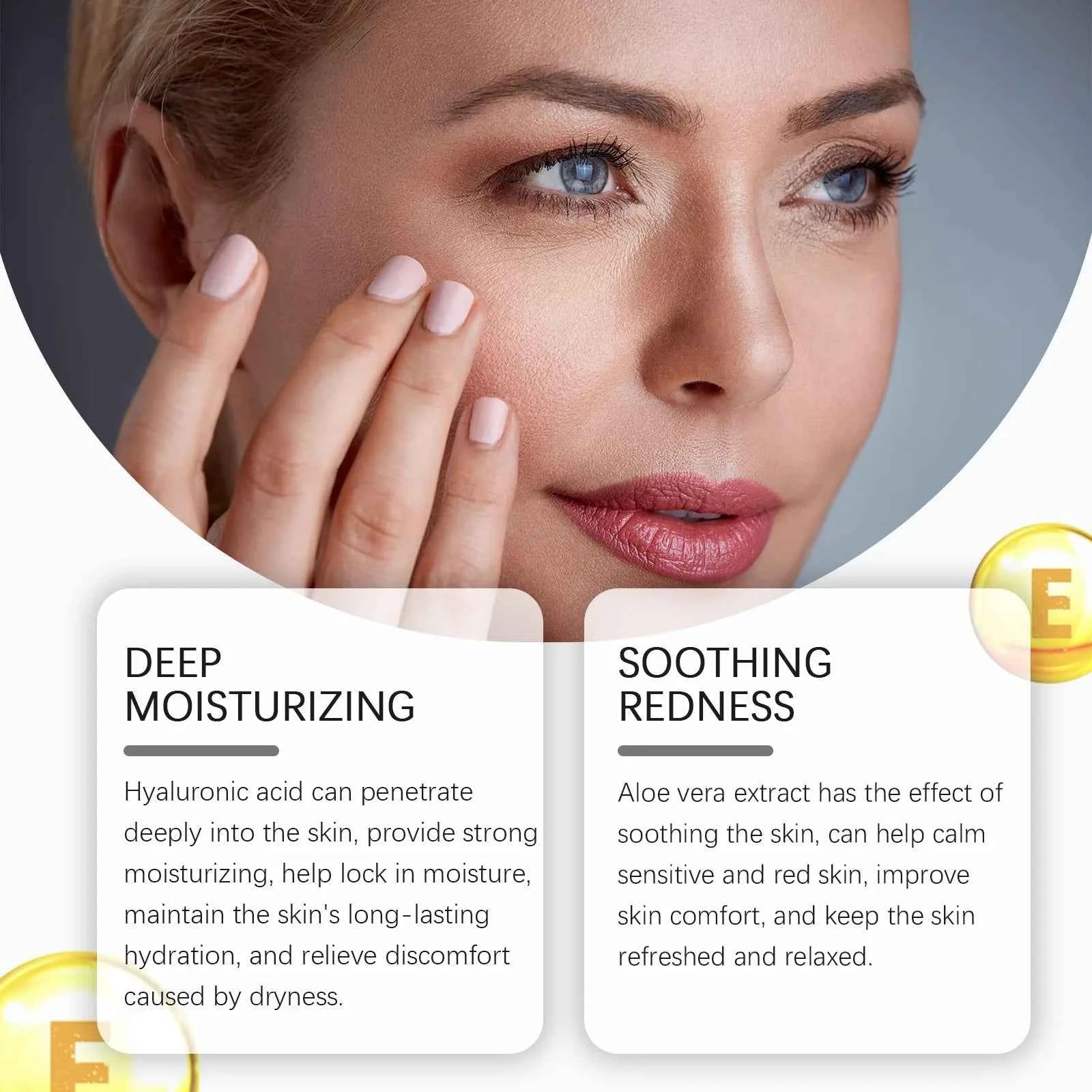 Ouhoe 50g 345 Relief Cream Brightening Skin Hydrate Facial Reapir Blemishes Nourish Long Lasting Moisturizer Soothing Face Cream