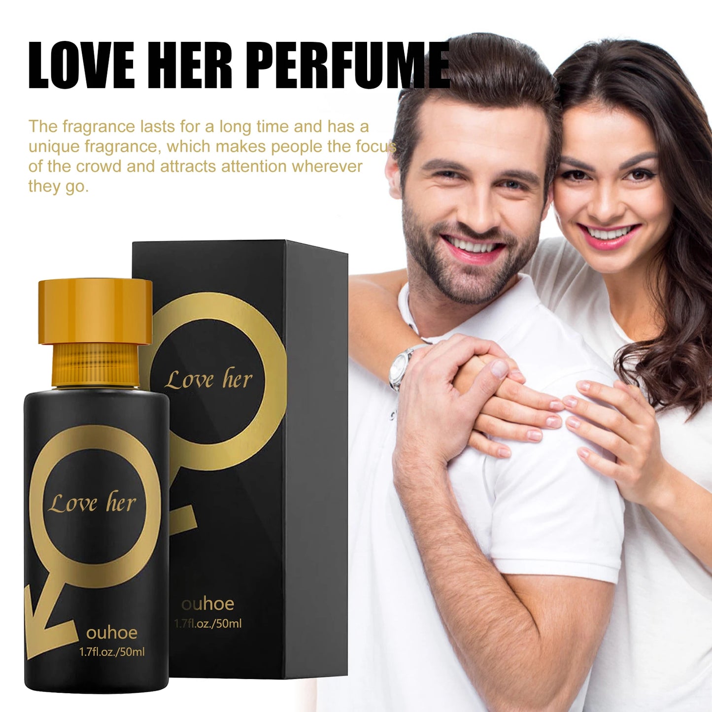 Ouhoe 50ml Pheromone Perfume Love Her Long Lasting Fragrance Refreshing Body Flirting Dating Deodorant Charming Perfume Spray