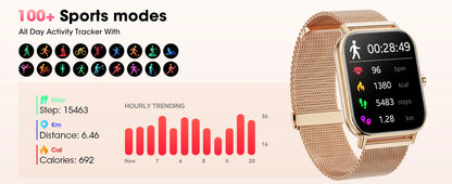 Karchilor 2025 Smartwatch, 1.85 High-Definition Large Screen, Women'S Fitness Tracker, Men'S Ip68 Waterproof, Sports Watch