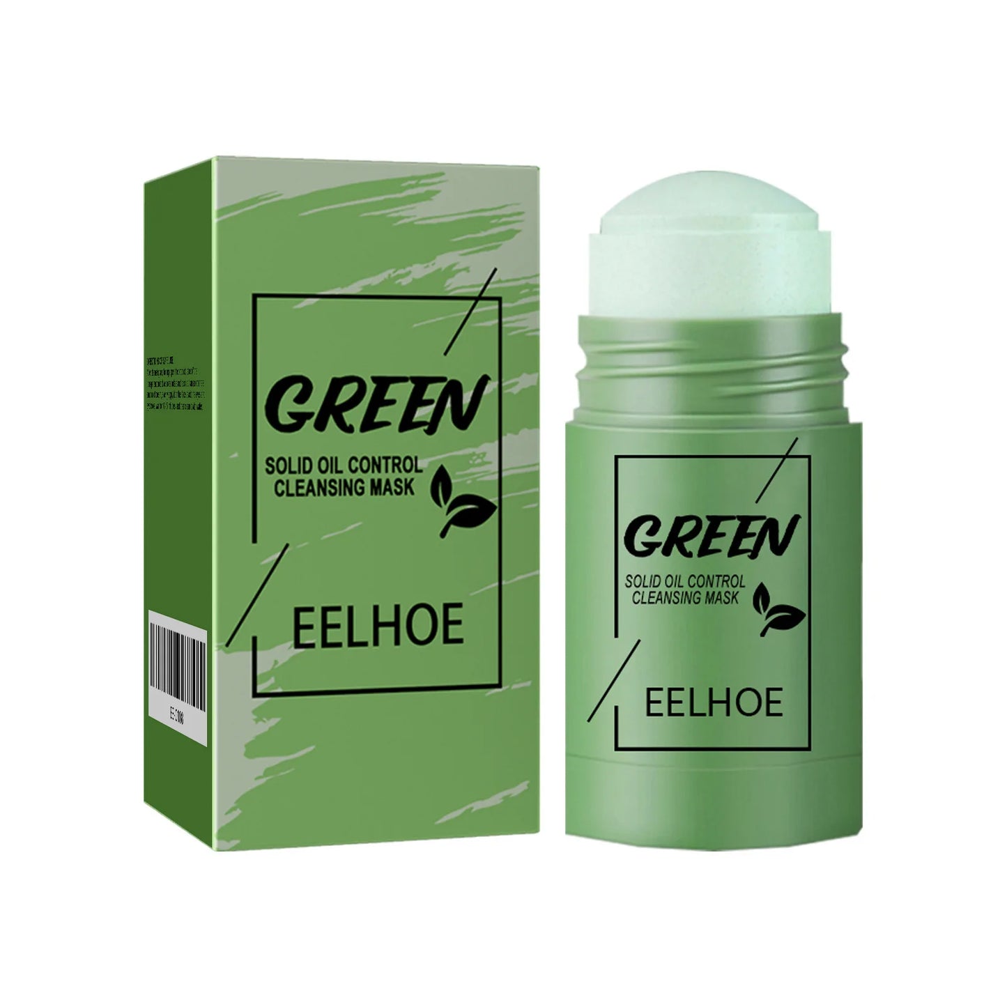 Eelhoe 40g Green Tea Cleansing Solid Face Mask Stick Acne Treatment Oil Control Moisture Remove Blackhead Clean Pores Face Mask - AMULET RING STORE