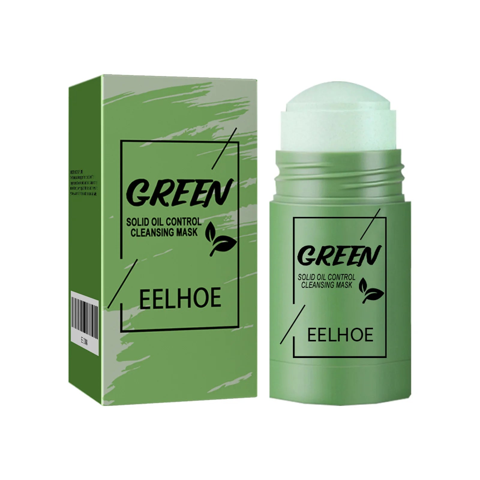 Eelhoe 40g Green Tea Cleansing Solid Face Mask Stick Acne Treatment Oil Control Moisture Remove Blackhead Clean Pores Face Mask - AMULET RING STORE
