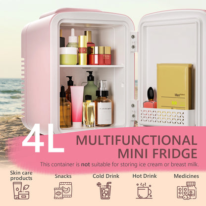 SIMZLIFE 4L Mini Fridge with Freezer Single Door Cold Refrigerators