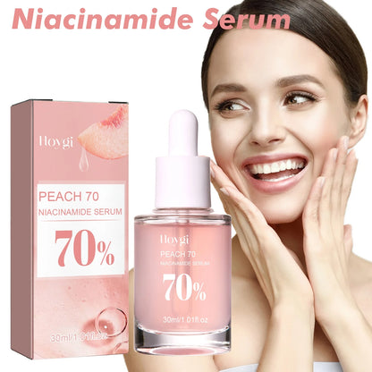 Hoygi Peach 70% Niacinamide Essence Moisturizing Firming Pores Facial Skin Care 30ml Beauty Products Brightening Hydrating Serum