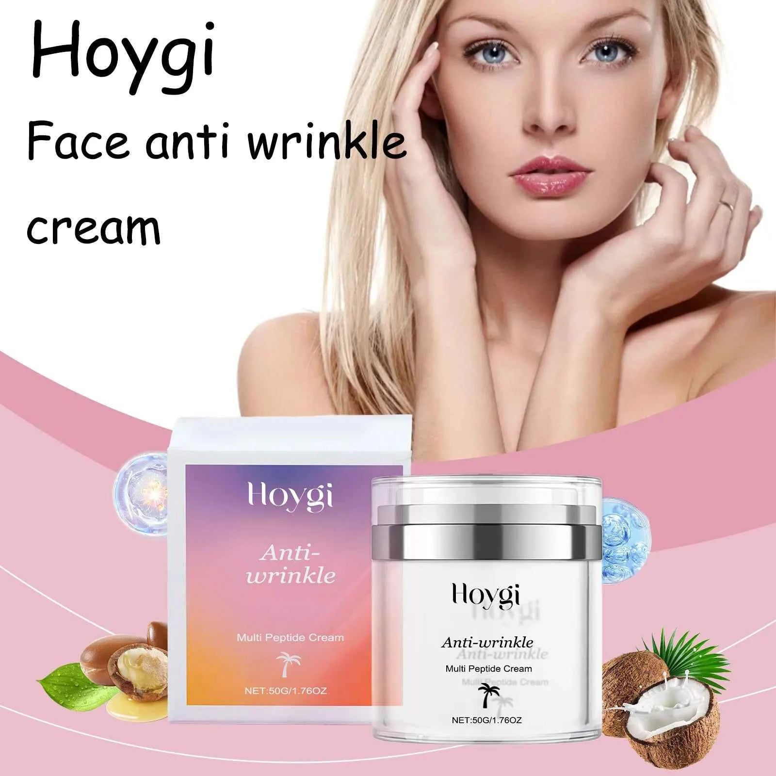 Hoygi 50g Moisturizing Face Cream Smoothing Remove Wrinkles Firming Improve Skin Elasticity Lifting Brightening Face Cream