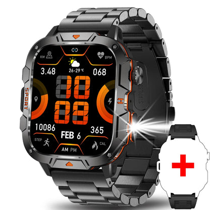 New Full Touch Smart Watch Men For Android Xiaomi Blood Pressure Oxygen Fitness Watch Waterproof LED Flashlight SmartWatch 2024 - AMULET RING STORE