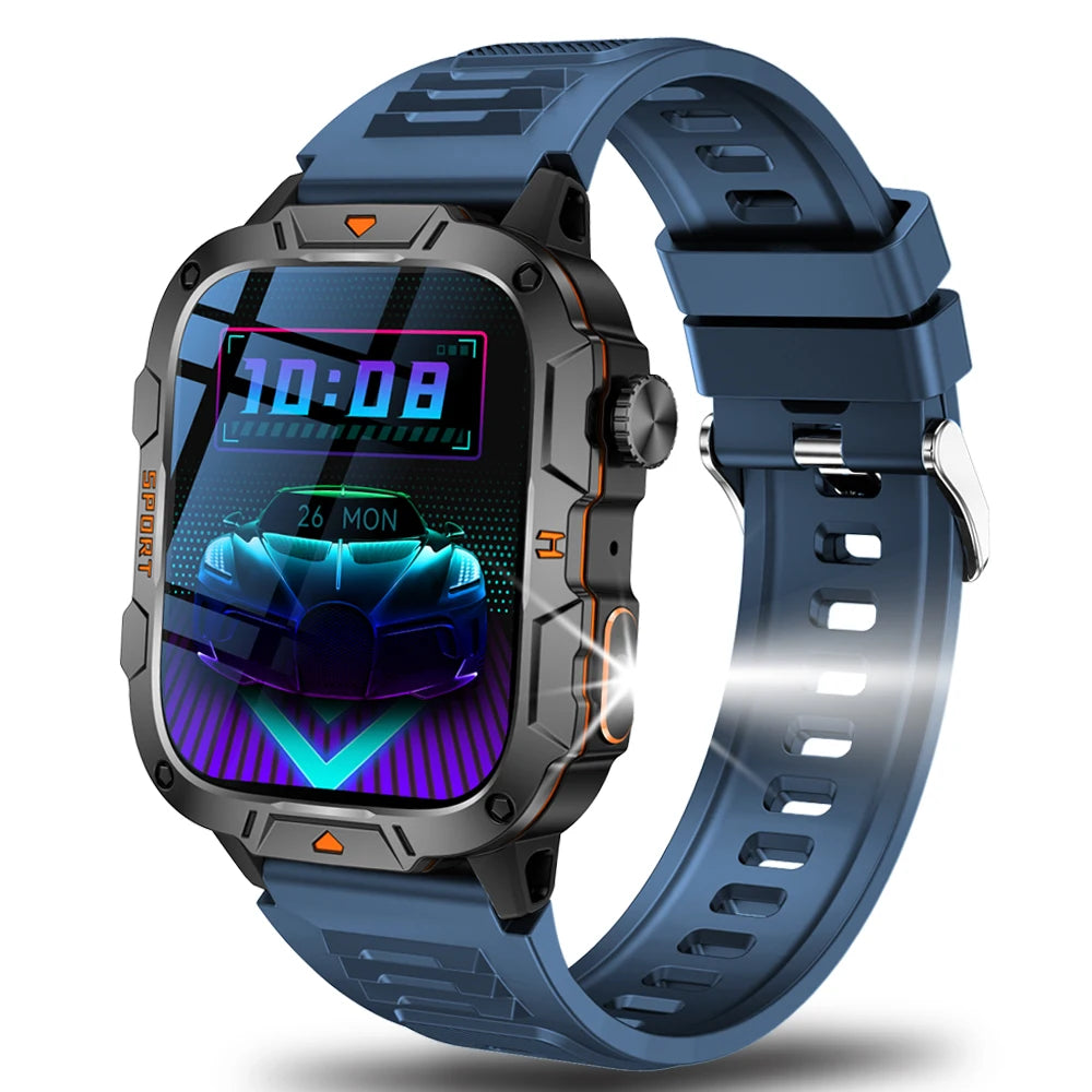 New Full Touch Smart Watch Men For Android Xiaomi Blood Pressure Oxygen Fitness Watch Waterproof LED Flashlight SmartWatch 2024 - AMULET RING STORE