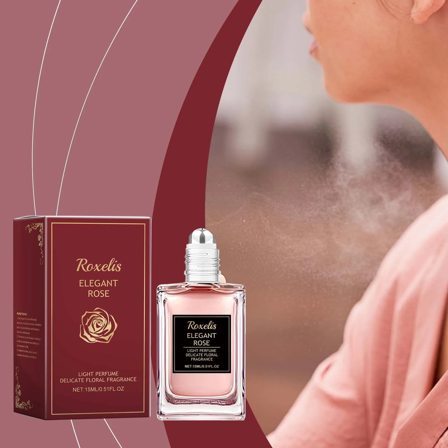 Rose Oil Perfume Mood Smooth Boosting Enhanced Couples Atmosphere Spread Charm Long Lasting Floral Pheromone Attraction Perfume