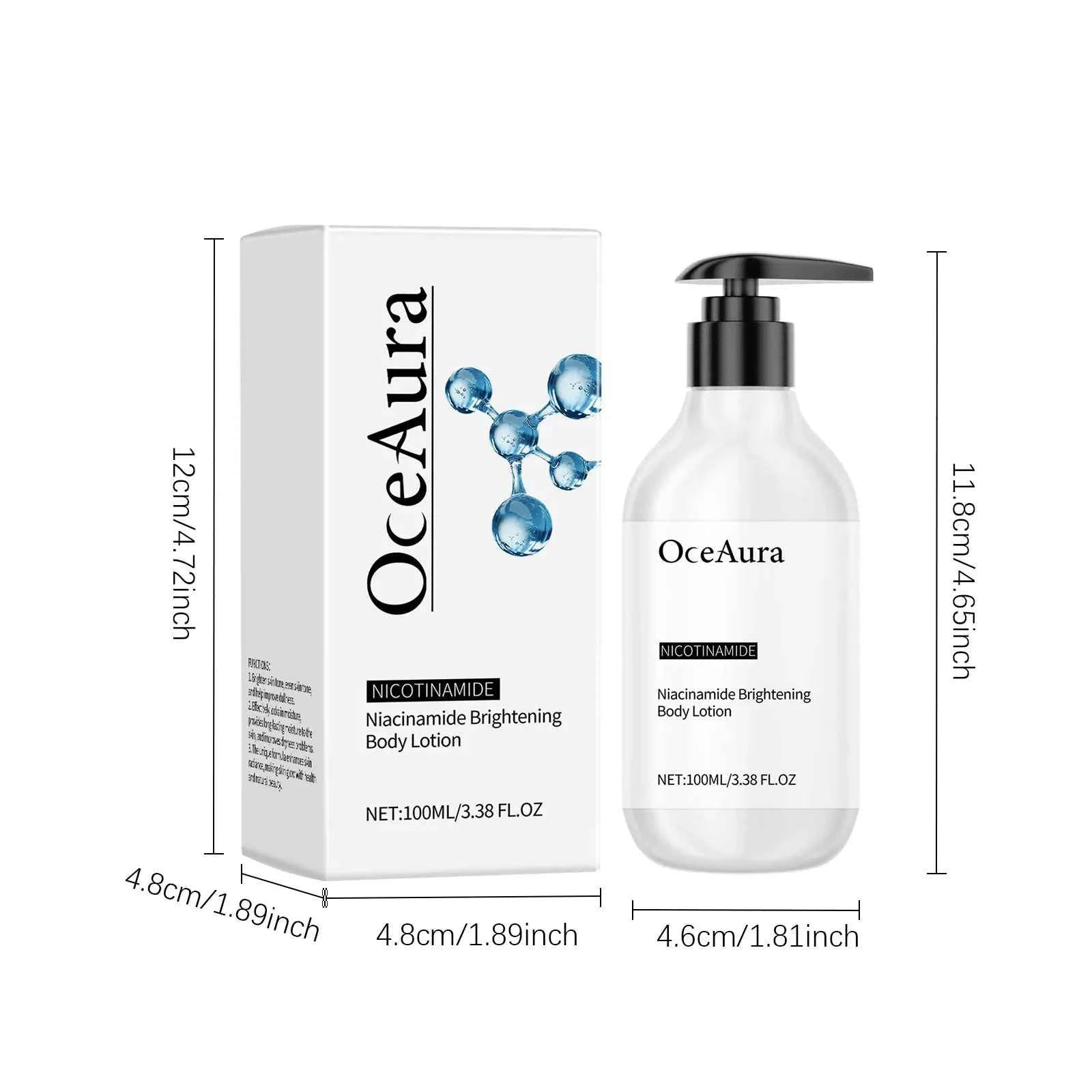 Oceaura Nicotinamide Whitening Skin Lotion Nourishing Moisturizing Fast Absorbed Non-greasy Brightening Tone Skin Care Lotion