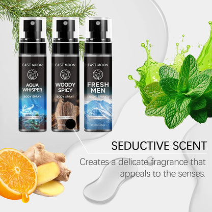 East Moon 100ml Men's Fragrance Spray Sandalwood Deodorant Long Lasting Aroma Refreshing Body Odor Remove Man Perfume Spray