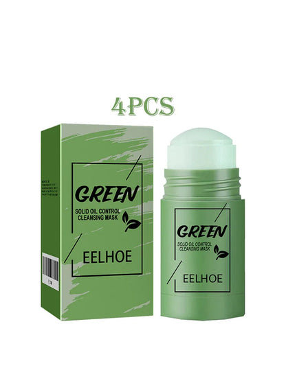 Eelhoe 40g Green Tea Cleansing Solid Face Mask Stick Acne Treatment Oil Control Moisture Remove Blackhead Clean Pores Face Mask - AMULET RING STORE