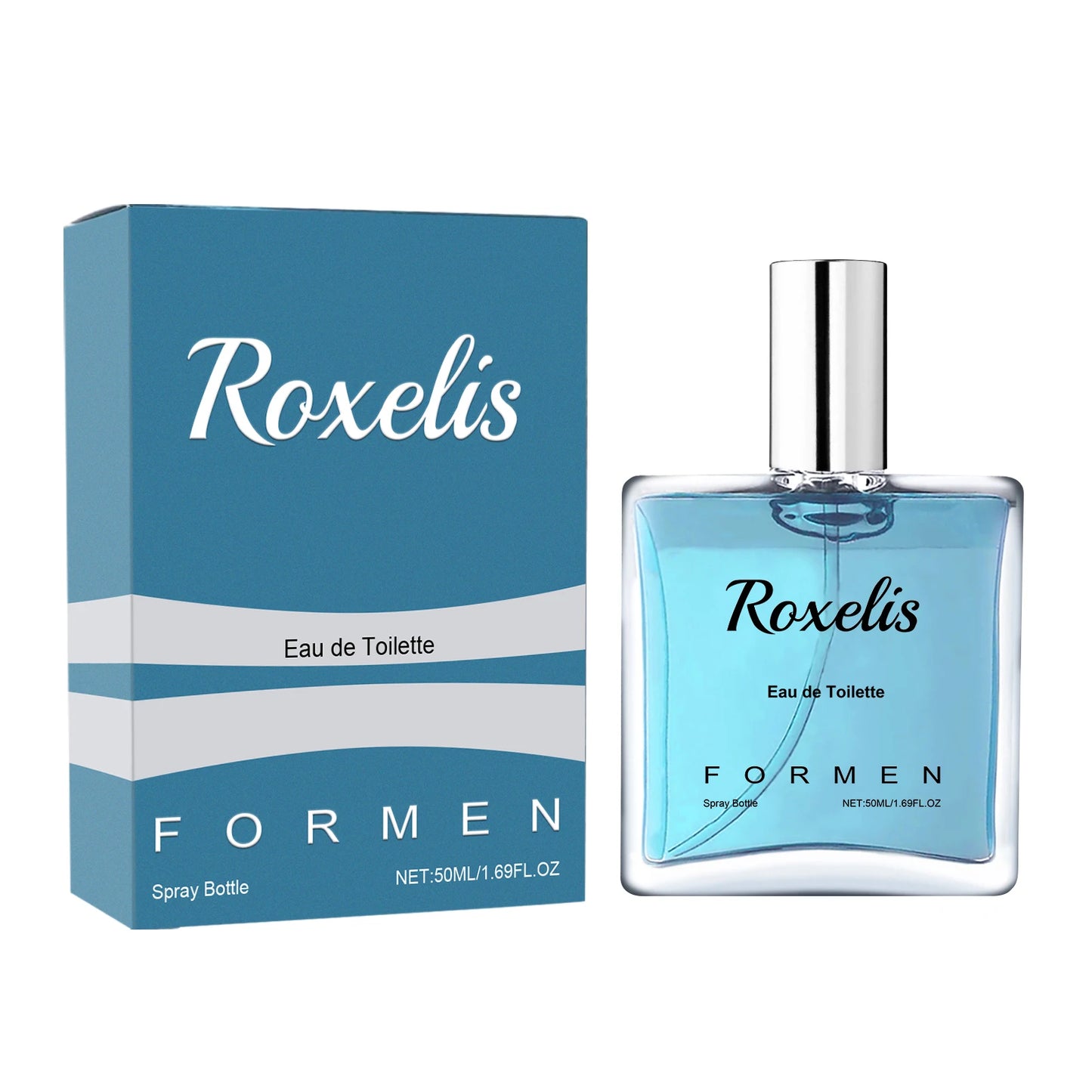 Roxelis 50ml Gentlemen Perfume Eau De Toilette Lasting Woody Fragrance Remove Bad Odor for Dating Bussiness Gift Men Body Spray