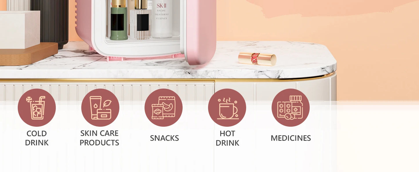 SIMZLIFE 4L Mini Fridge with Freezer Single Door Cold Refrigerators