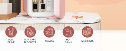 SIMZLIFE 4L Mini Fridge with Freezer Single Door Cold Refrigerators