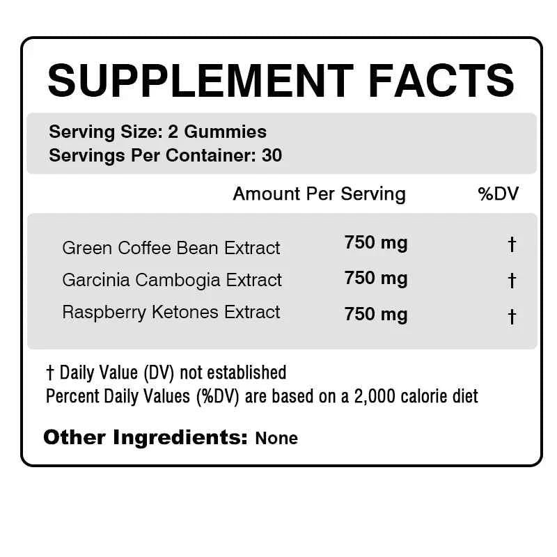 Garcinia Cambogia - Fat Burner, Cellulite, Weight Management, Appetite Suppressant - 60 Gummies