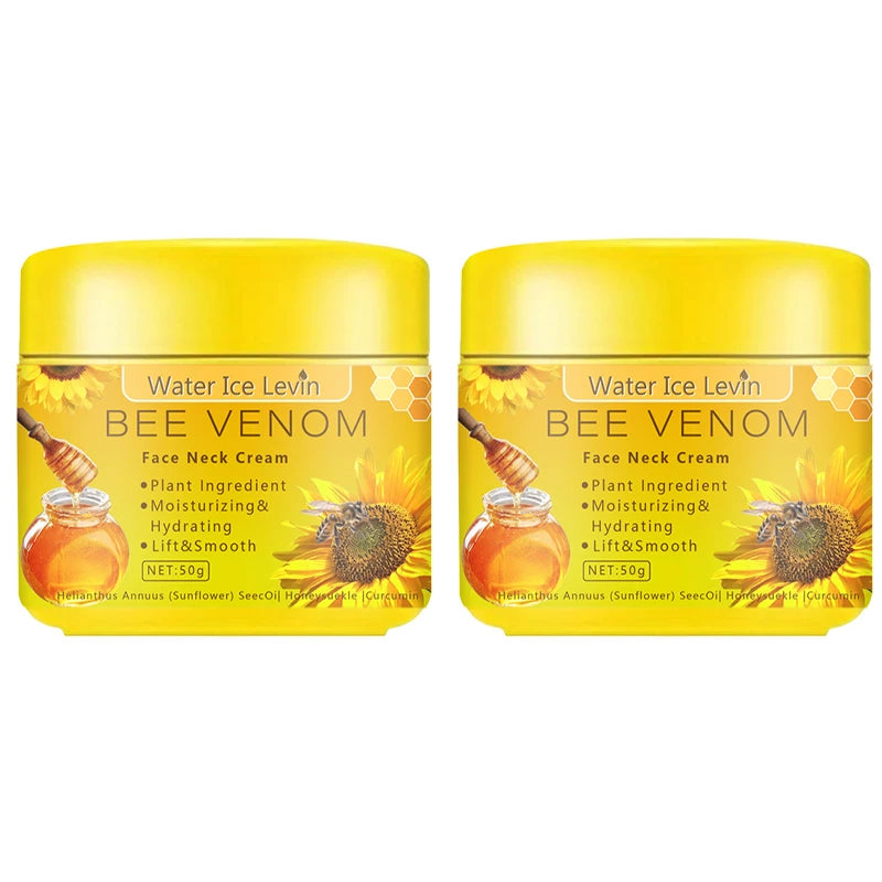 Bee venom Neck cream Moisturizing Sagging Improvement Reduce Fine Lines Damaged Skin Repair Facial Cream Nourishing Skin Care - AMULET RING STORE