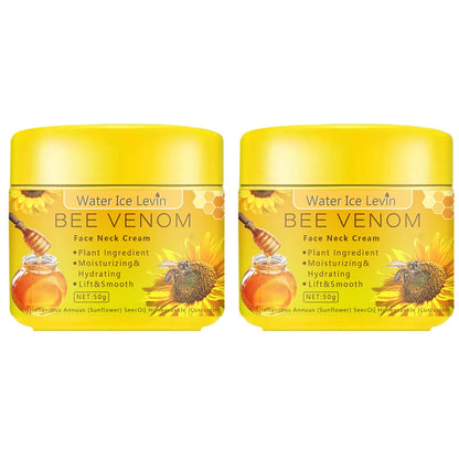 Bee venom Neck cream Moisturizing Sagging Improvement Reduce Fine Lines Damaged Skin Repair Facial Cream Nourishing Skin Care - AMULET RING STORE