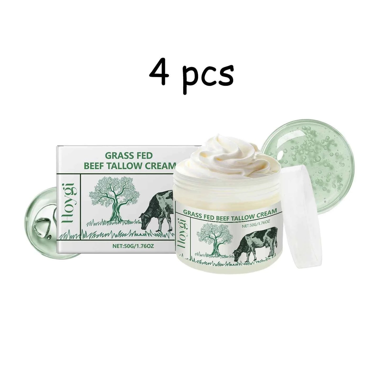 Hoygi Natural Beef Tallow Balm Lasting Moisturizing Improve Skin Texture Enhance Elasticity Smoothing Softening Face Skin Cream