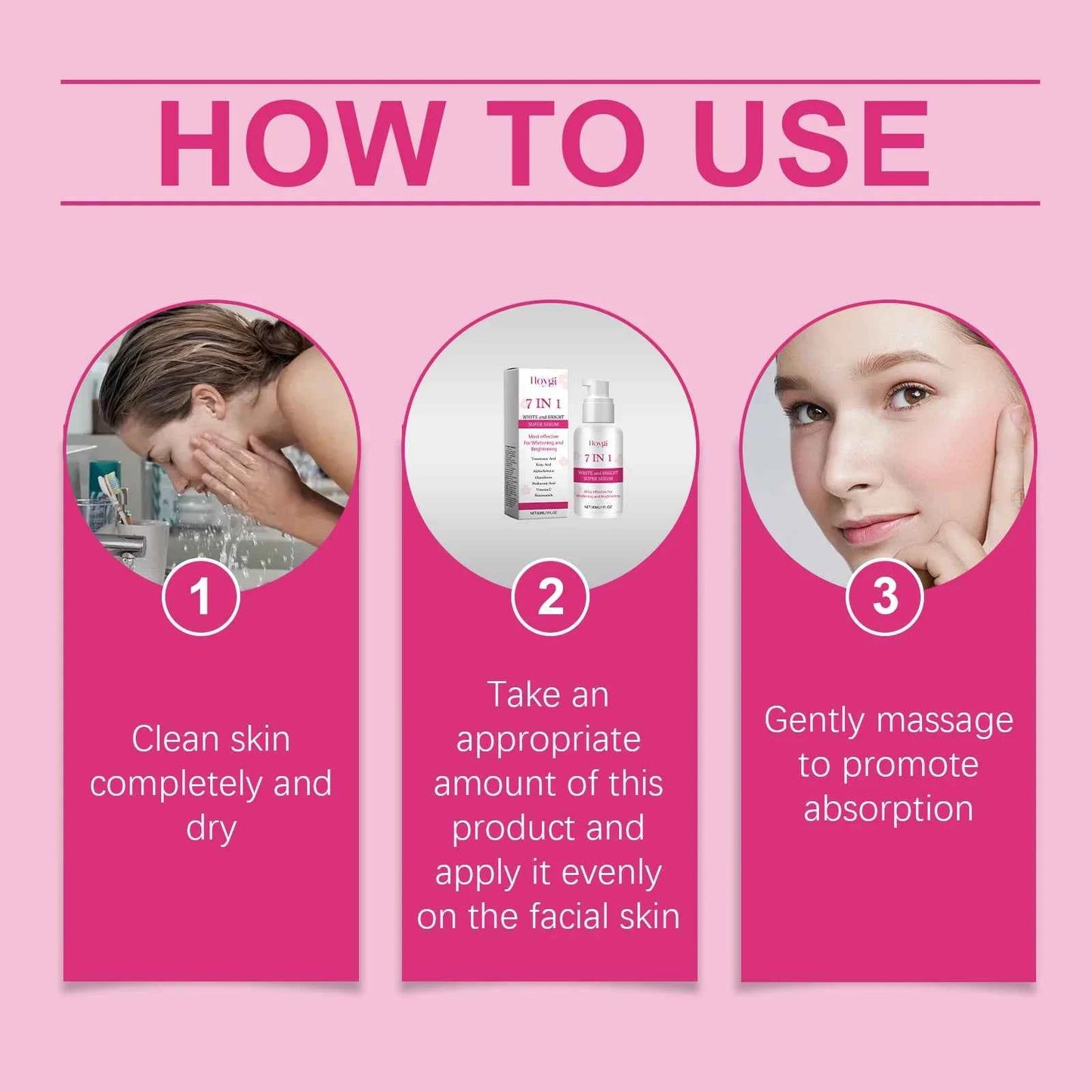 Hoygi Centella Face Skin Care Serum Brightening Skin Tone Reduce Spot and Dullness Smoothing Relief Dryness Hydrating Face Serum