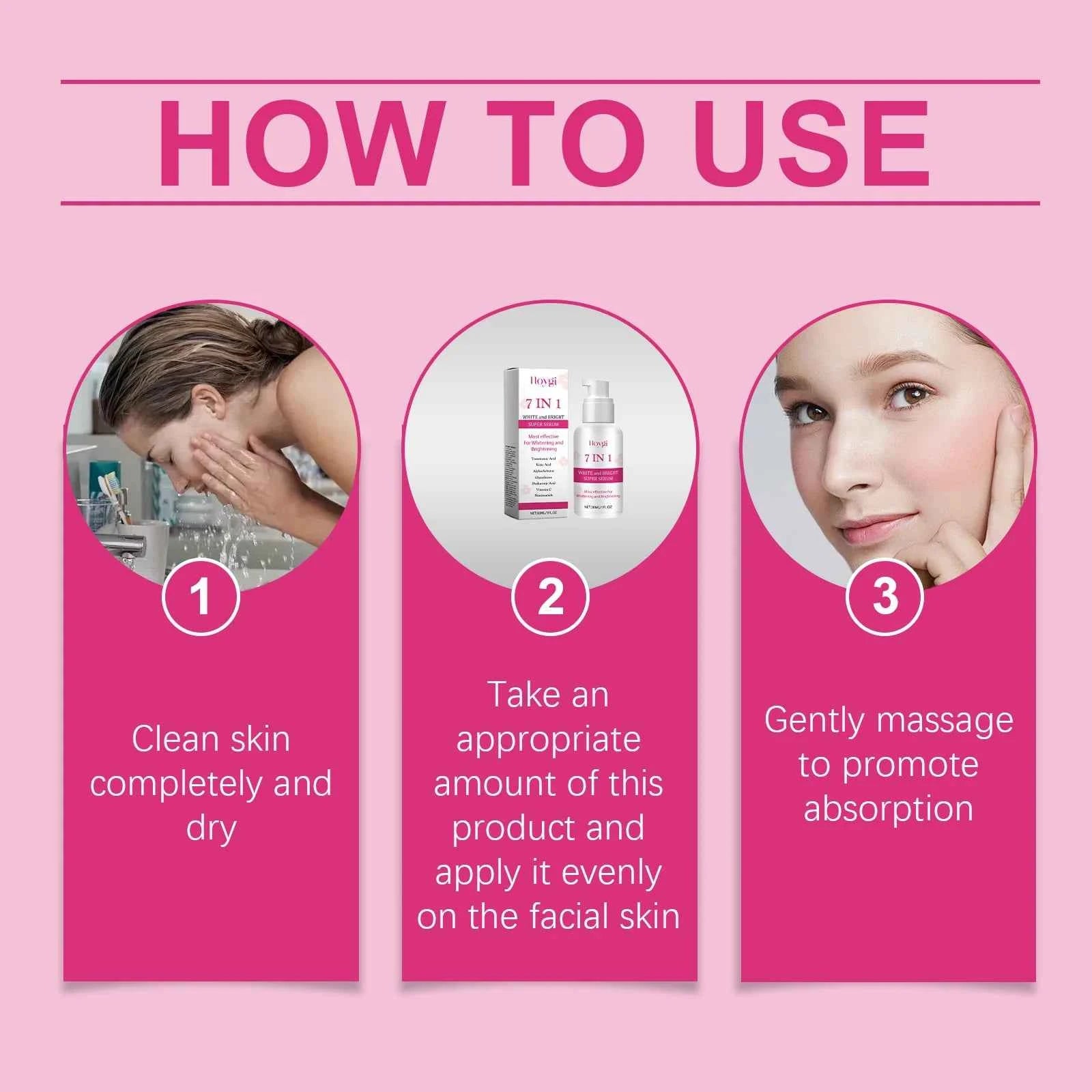 Hoygi Centella Face Skin Care Serum Brightening Skin Tone Reduce Spot and Dullness Smoothing Relief Dryness Hydrating Face Serum