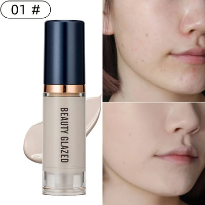 Beauty Glazed 6 Color Liquid Foundation Concealer - Full Coverage, Long-Lasting, Waterproof, Natural Effect, - AMULET RING STORE