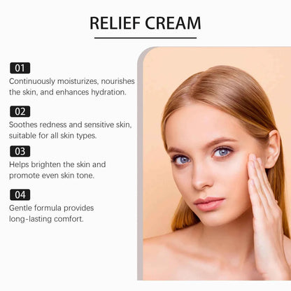 Ouhoe 50g 345 Relief Cream Brightening Skin Hydrate Facial Reapir Blemishes Nourish Long Lasting Moisturizer Soothing Face Cream