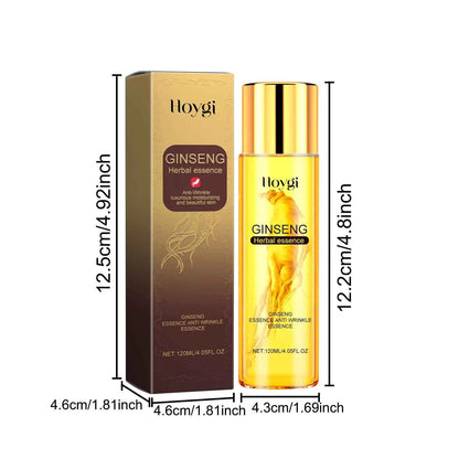 Hoygi 120ml Ginseng Anti Wrinkles Face Serum Fade Fine Lines Repair Face Dullness Hydration Brighten Moisturizing Facial Serum