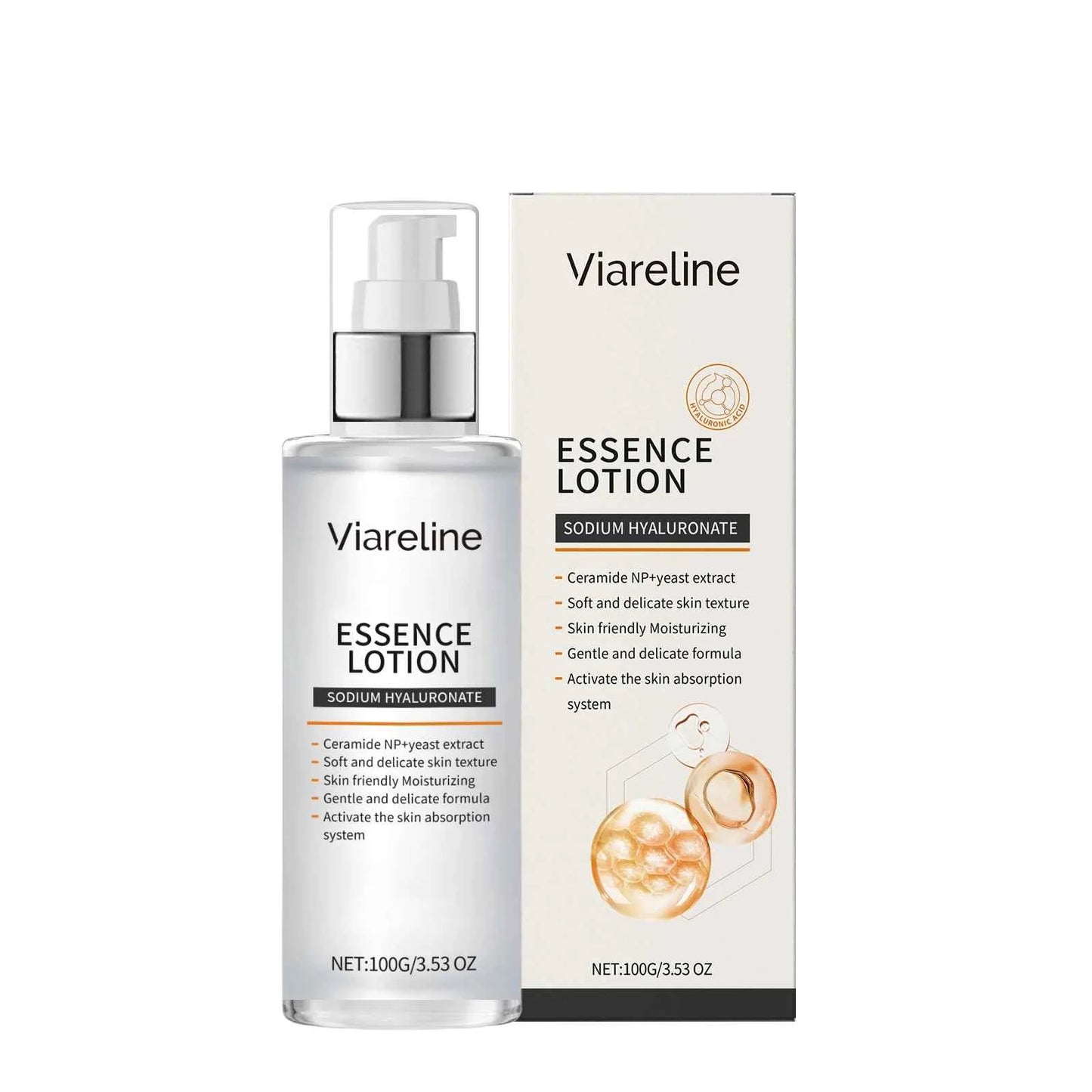 Viareline Moisturizing Facial Serum Set Nicotinamide Hyaluronic Acid Brighten Skin Facial Tighten Reduce Wrinkles Soften Serum