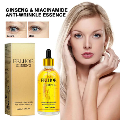 Eelhoe Ginseng Face Anti Wrinkle Serum Reduce Fine Lines Tightening Hydrating Anti-aging Plumping Face Smooth Skin Care Serum