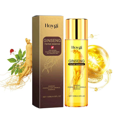 Hoygi 120ml Ginseng Anti Wrinkles Face Serum Fade Fine Lines Repair Face Dullness Hydration Brighten Moisturizing Facial Serum