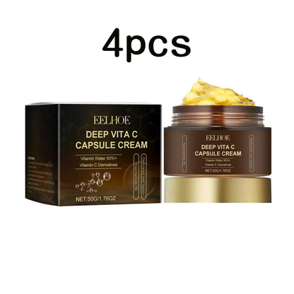 Eelhoe 50g Vitamin C Capsule Face Cream Moisturizer Lighten Melanin Even Skin Tone Nourish Facial Brightening Skin Care Cream - AMULET RING STORE