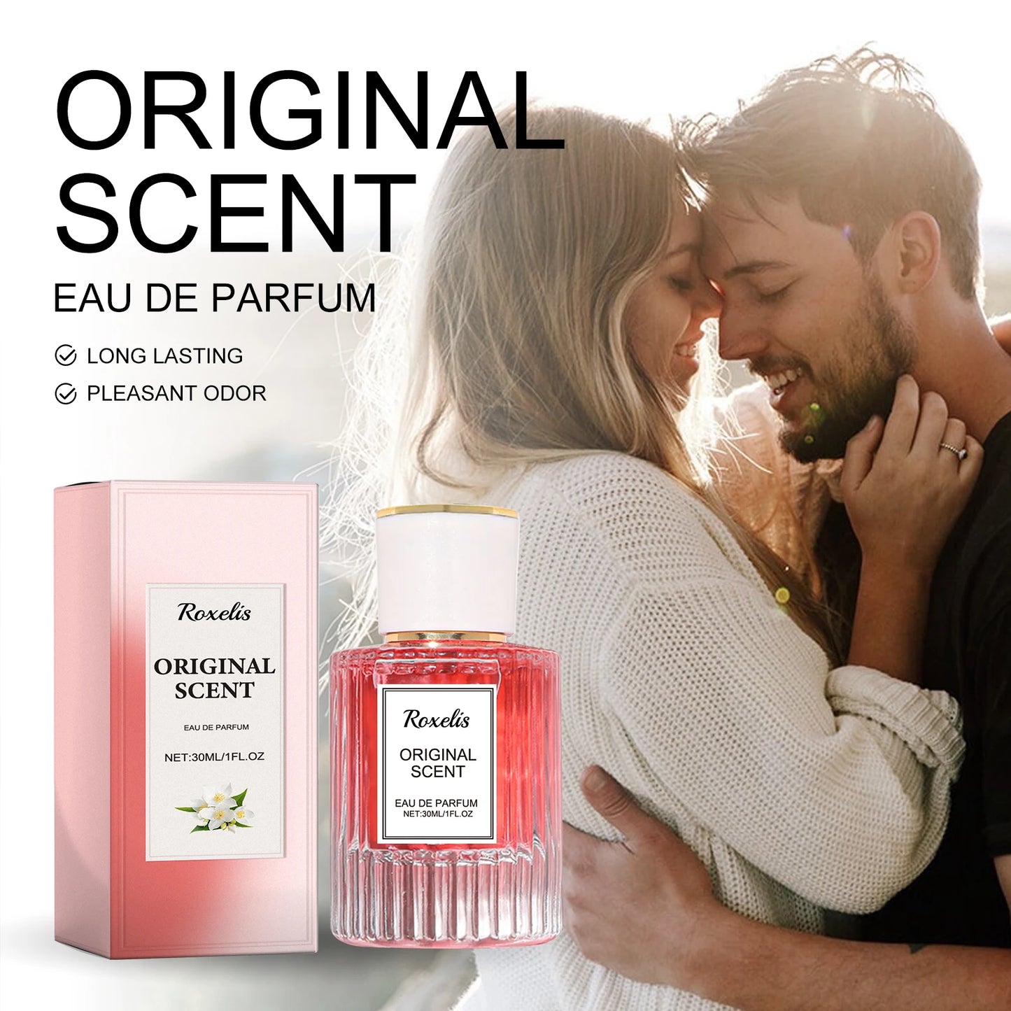 Roxelis Jasmine Women‘s Pheromone Perfume Wrist Ear Neck Natural Lasting Fragrance Exquisite Elegant Feminine Charm Portable