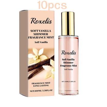 Roxelis 100ml Soft Vanilla Glitter Perfume Spray Floral Seduction Fragrance Mist Freshing Lasting Glamour Daily Dating Perfume