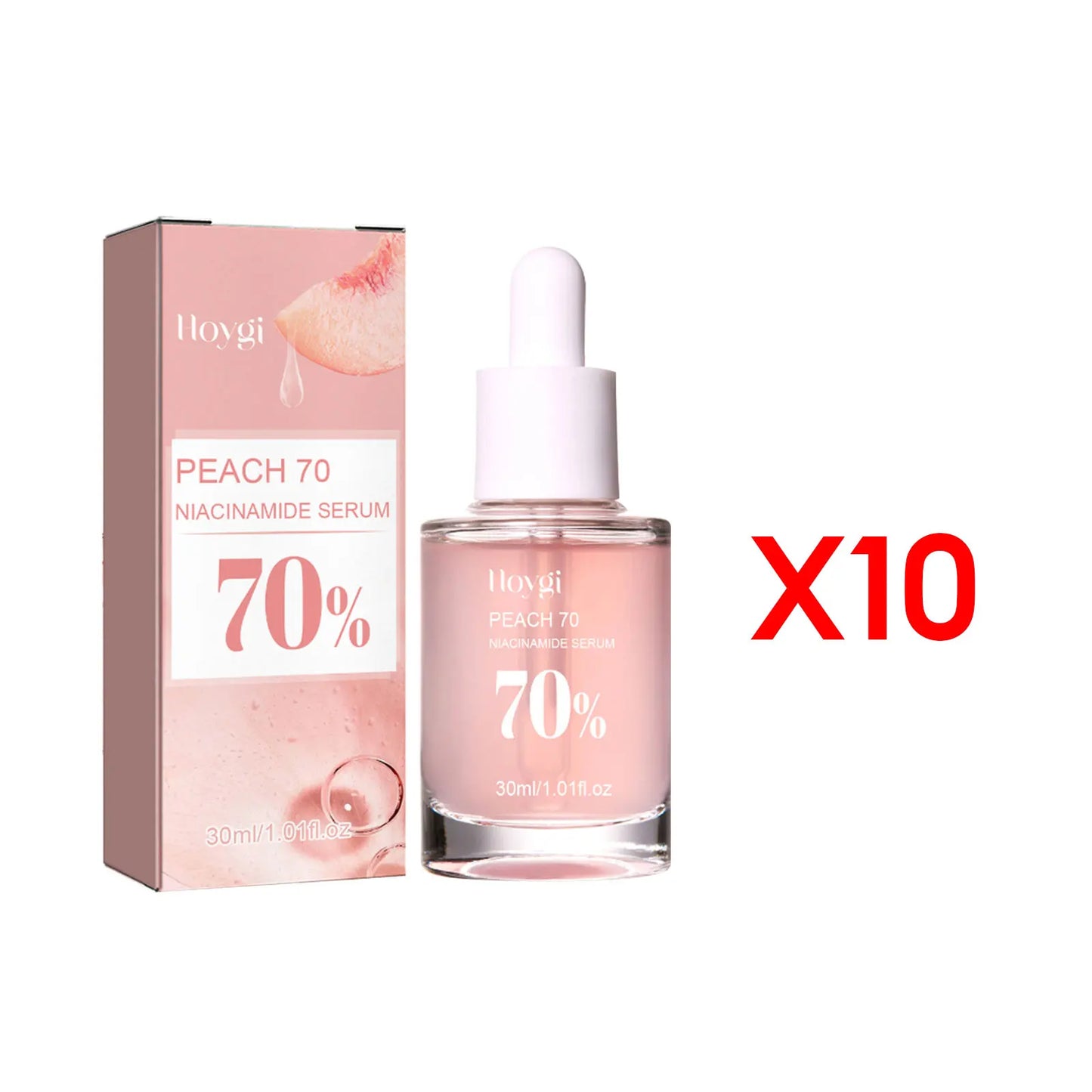 Hoygi Peach 70% Niacinamide Essence Moisturizing Firming Pores Facial Skin Care 30ml Beauty Products Brightening Hydrating Serum