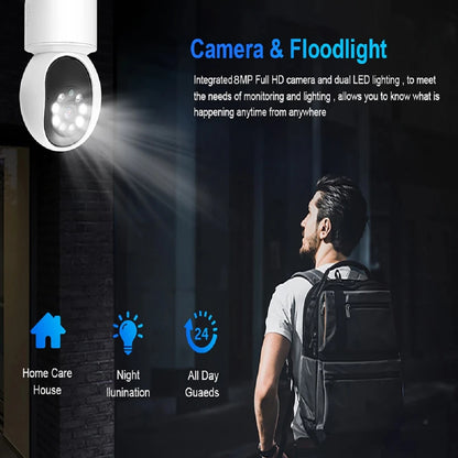 4K Smart WiFi IP Camera Indoor Wireless Security Baby Monitor Supports Two-way Audio Color Night Vision Home Surveillance Camera - AMULET RING STORE
