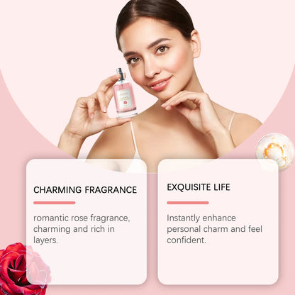 Eelhoe 30ml Rose Body Hair Perfume Spray Fresh Elegant Lasting Floral Fragrance Pheromone Flirting Dating Charming Perfume Spray