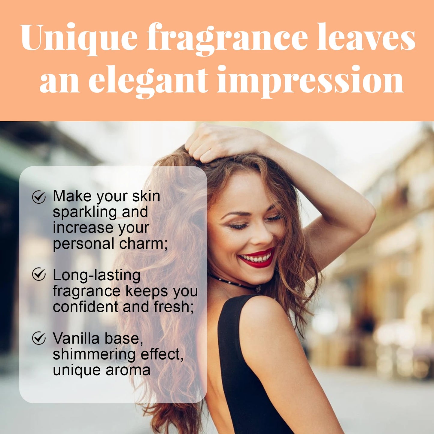 Roxelis 100ml Soft Vanilla Glitter Perfume Spray Floral Seduction Fragrance Mist Freshing Lasting Glamour Daily Dating Perfume