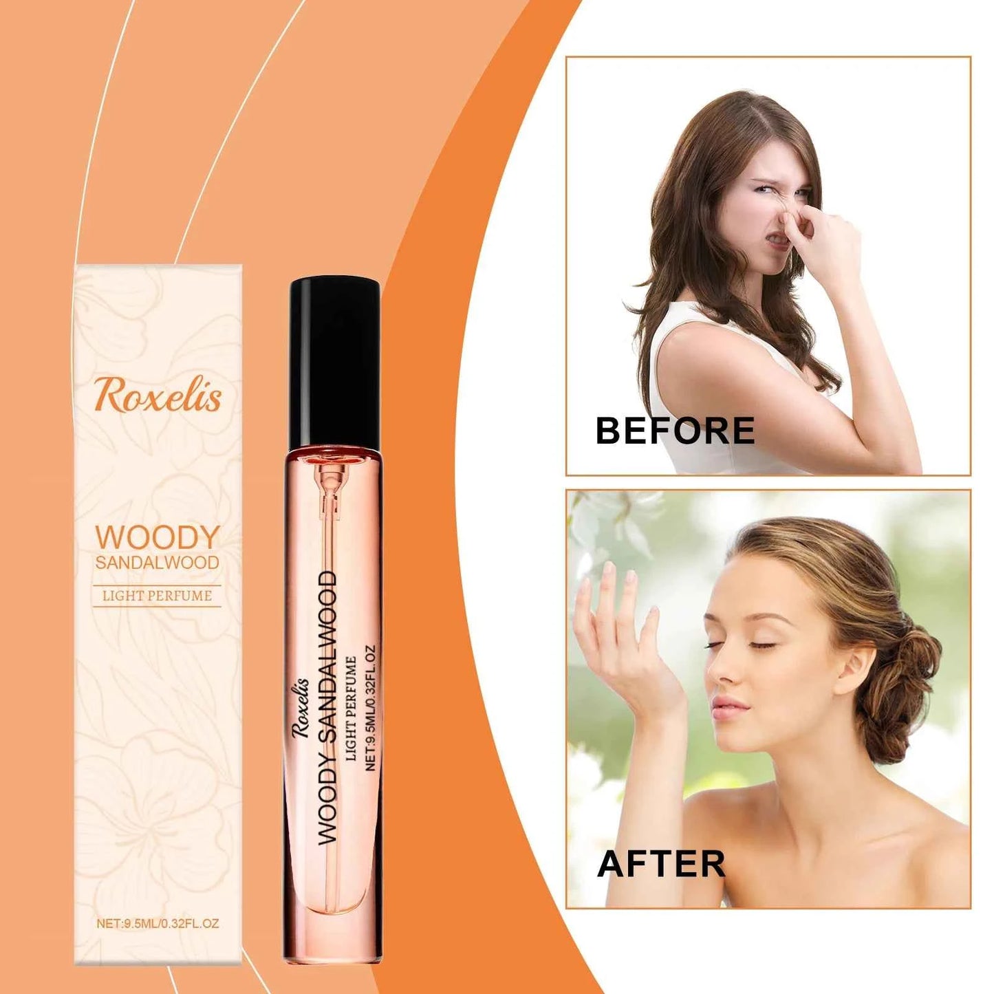 Roxelis Wooden Sandalwood Eau De Toilette Wristband Leave Fragrance Natural Fresh Wood Sandalwood Small Group Atmosphere Perfume